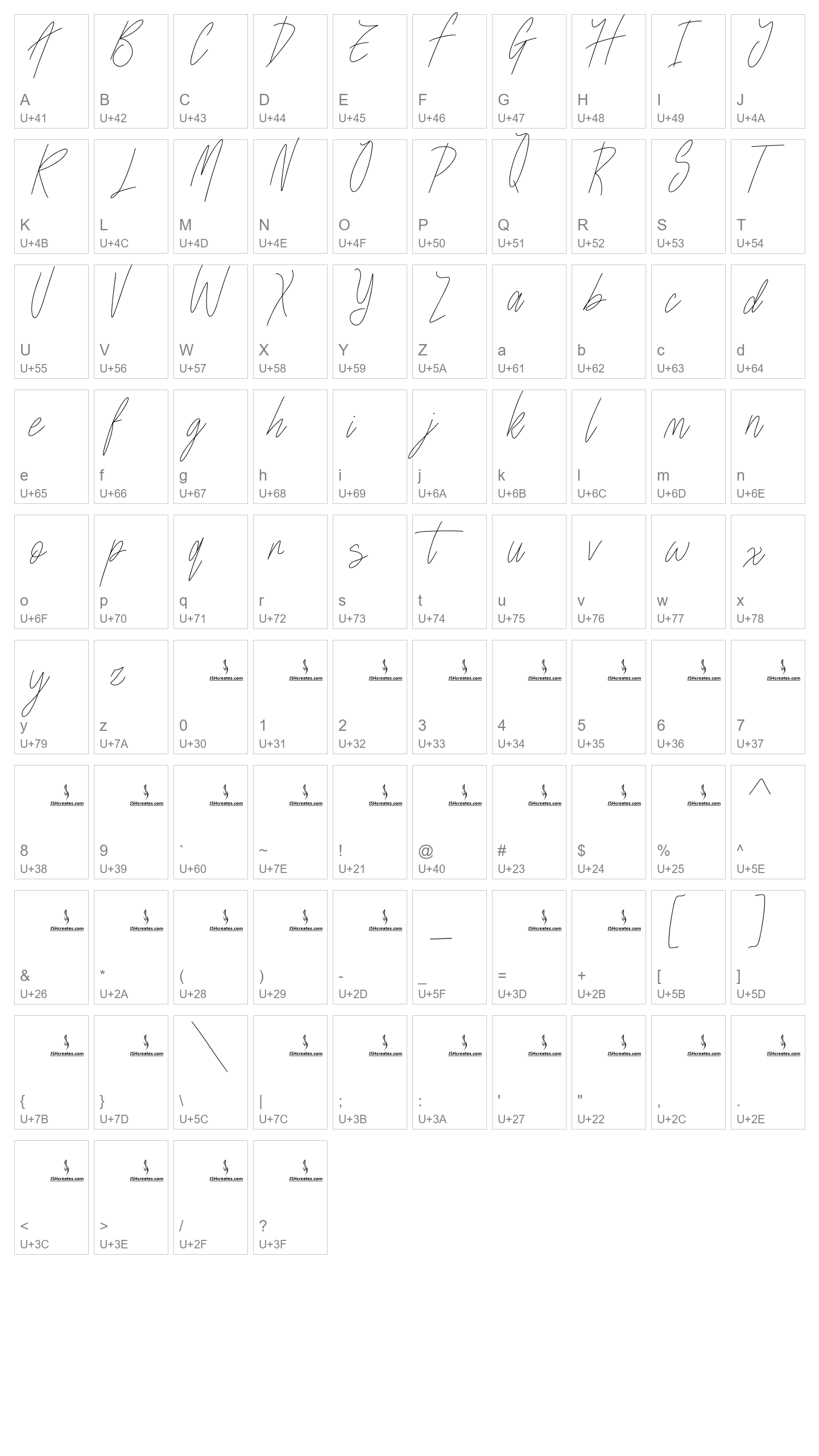 Character Map Image