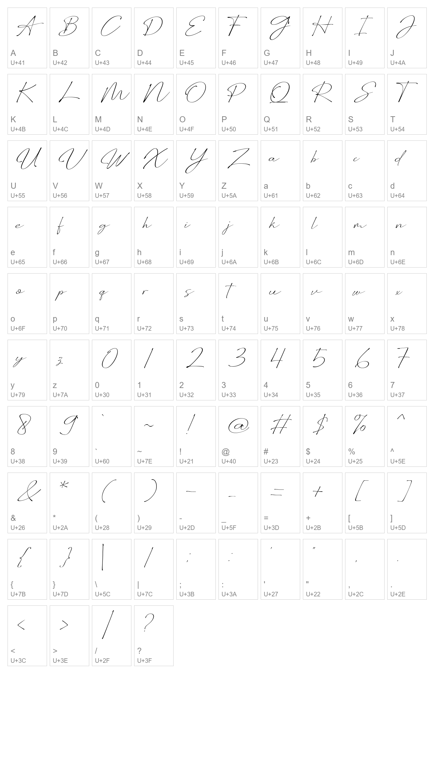 Character Map Image