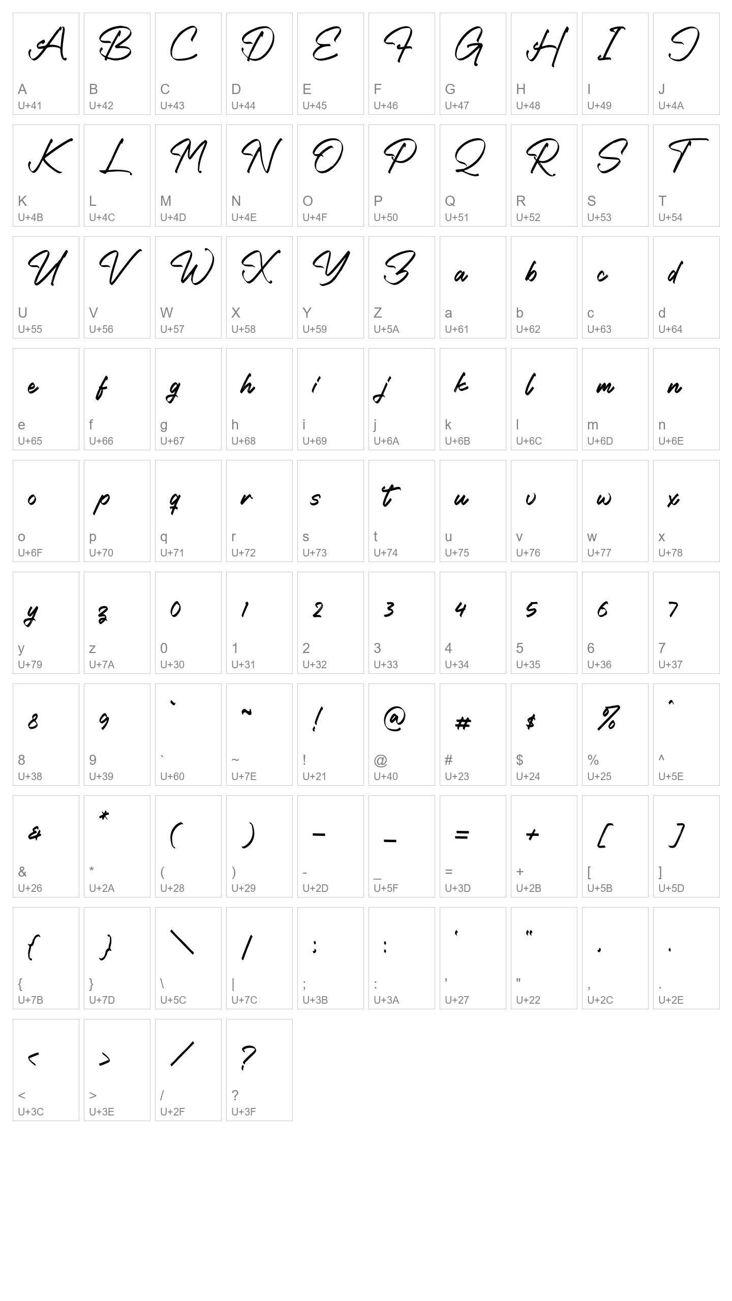 Character Map Image