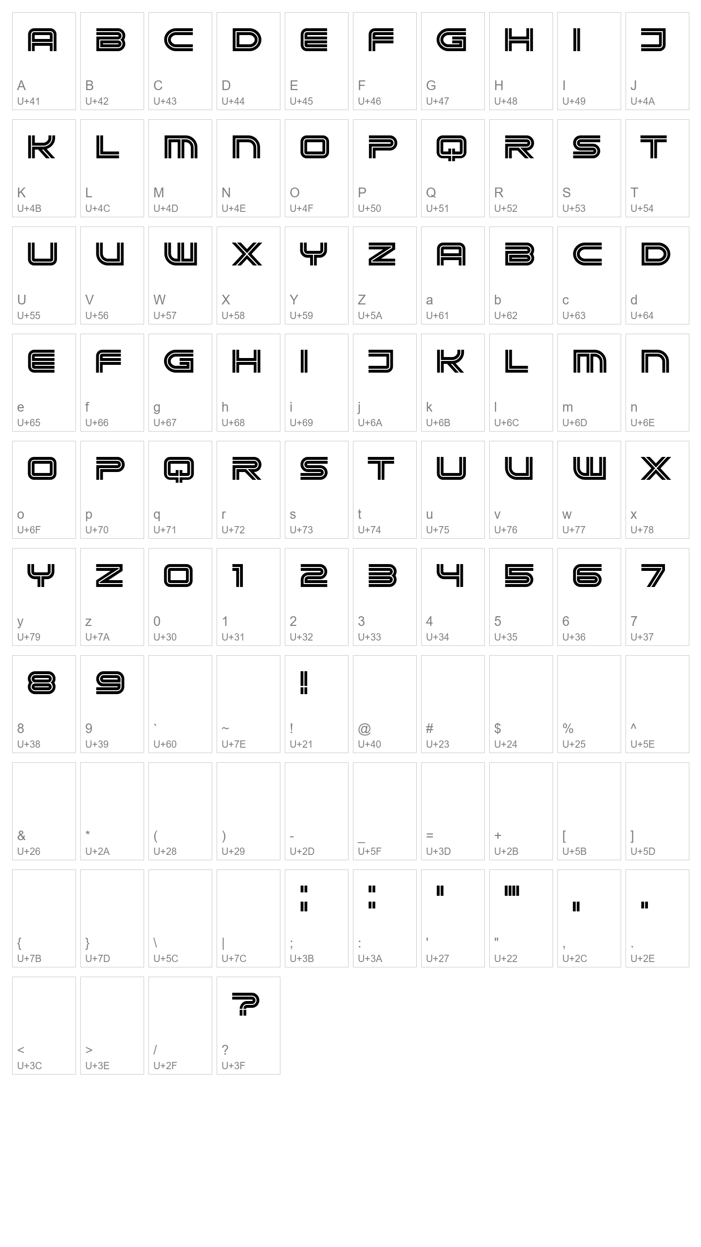 Character Map Image