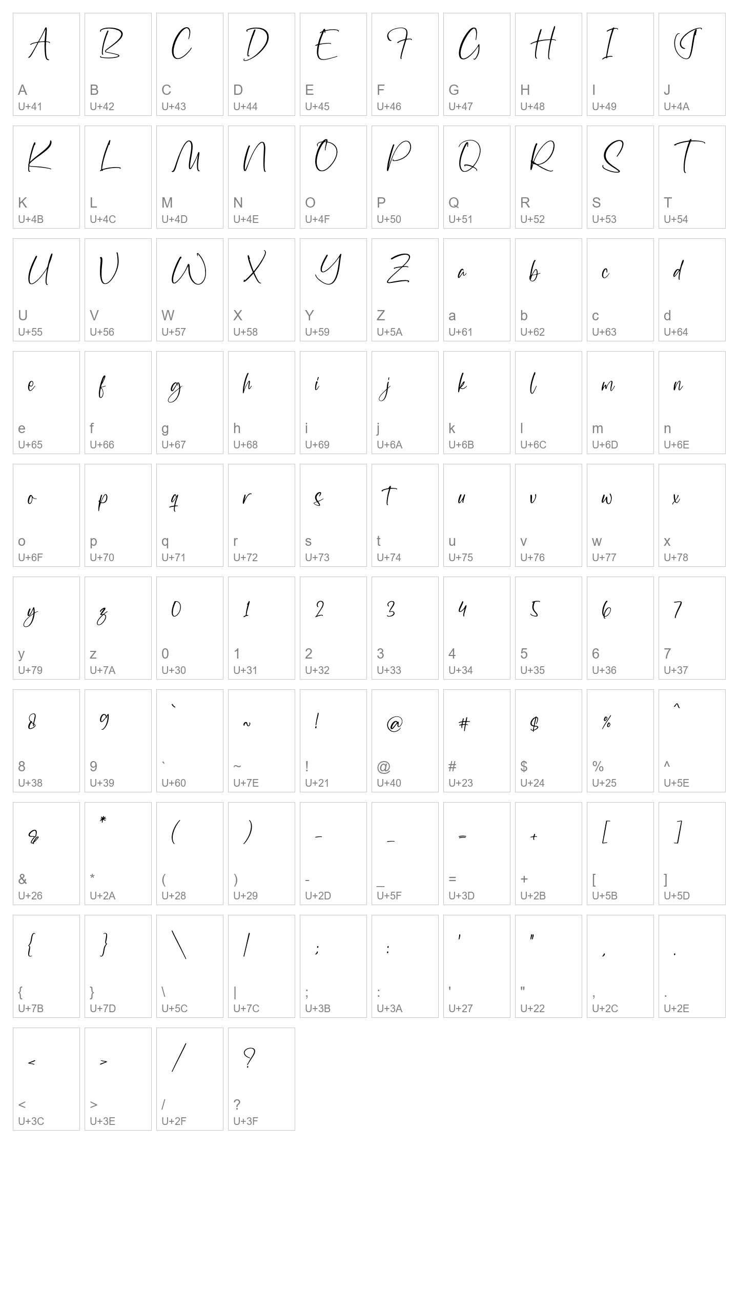 Character Map Image