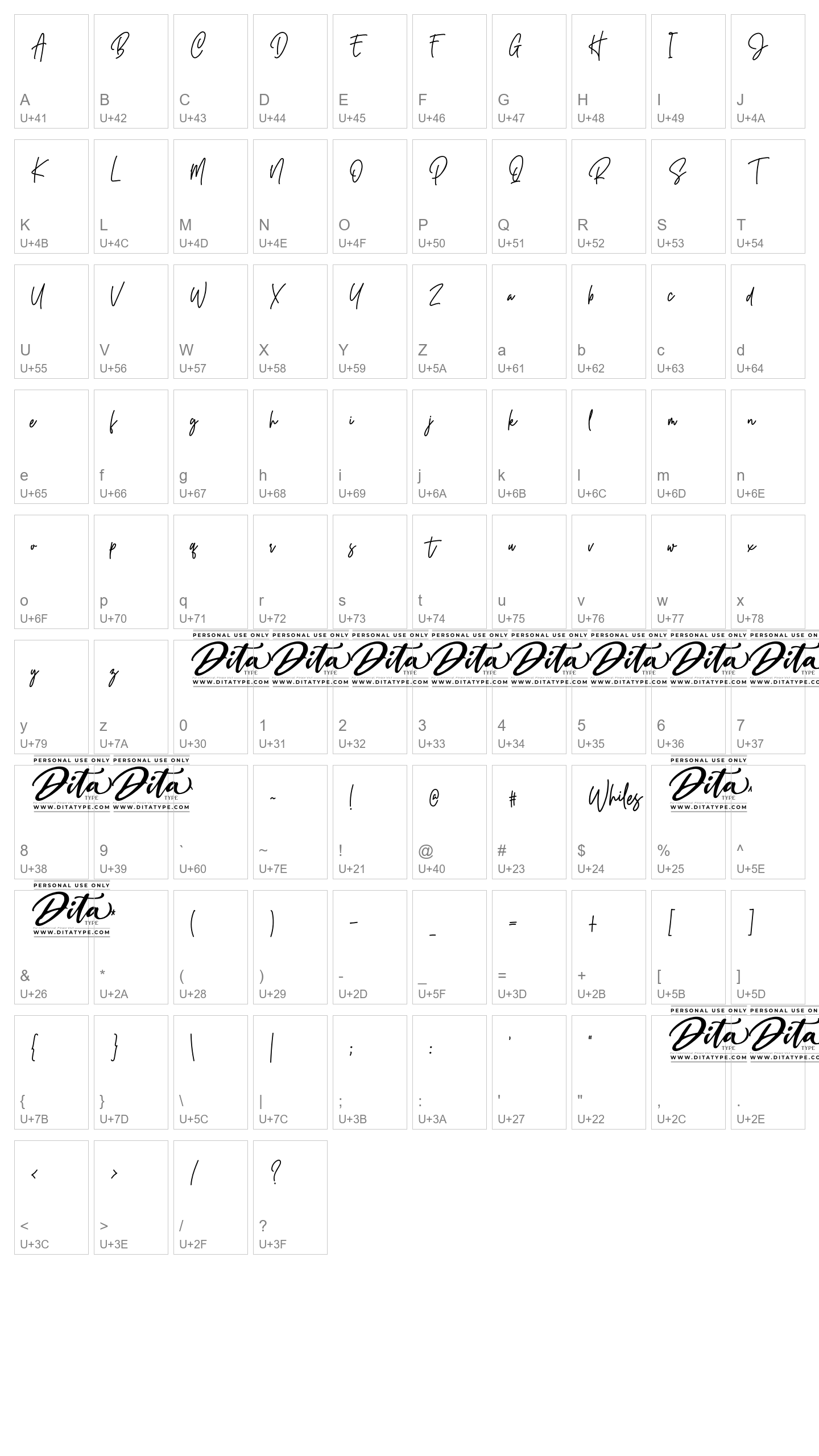 Character Map Image