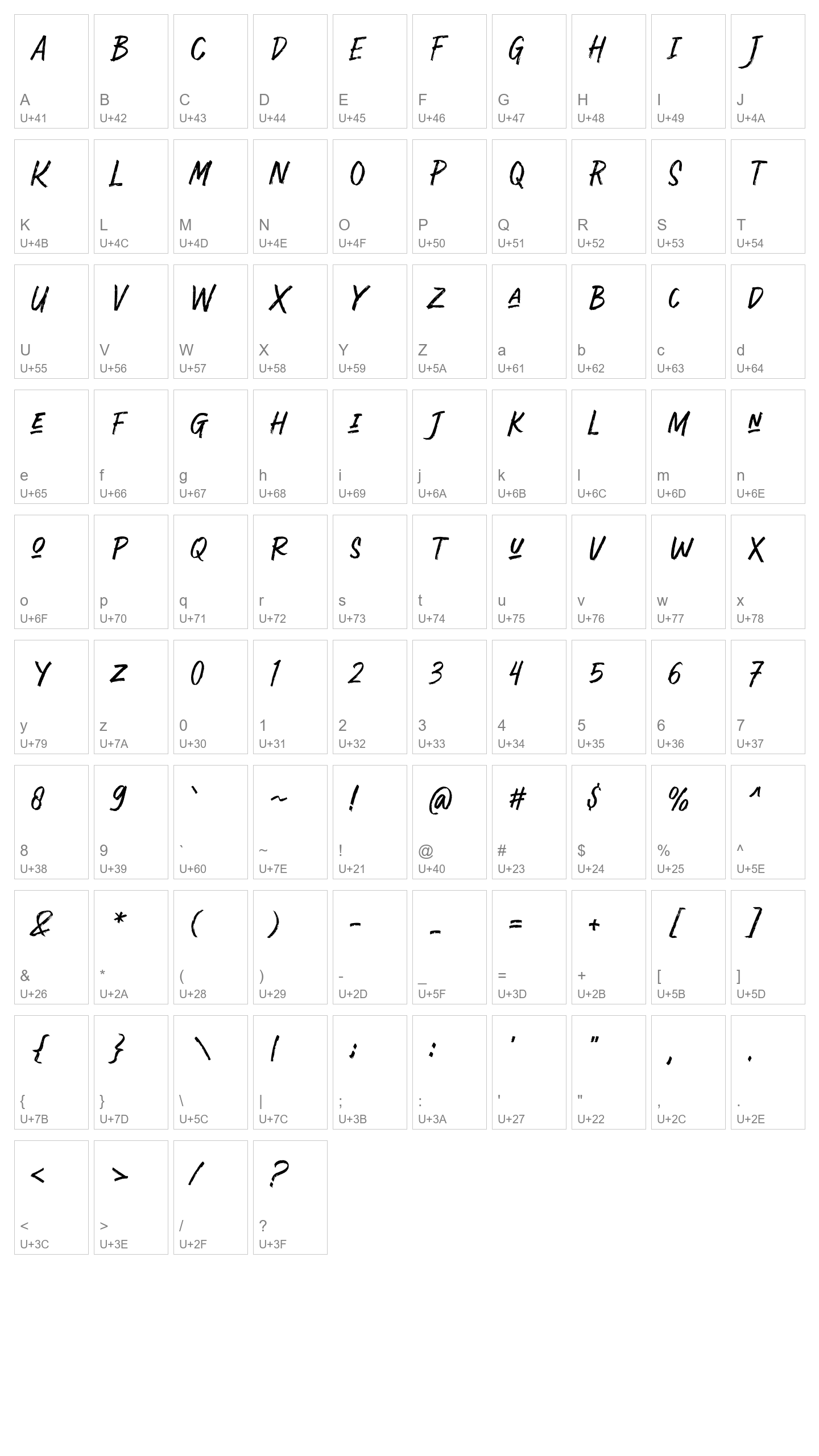 Character Map Image