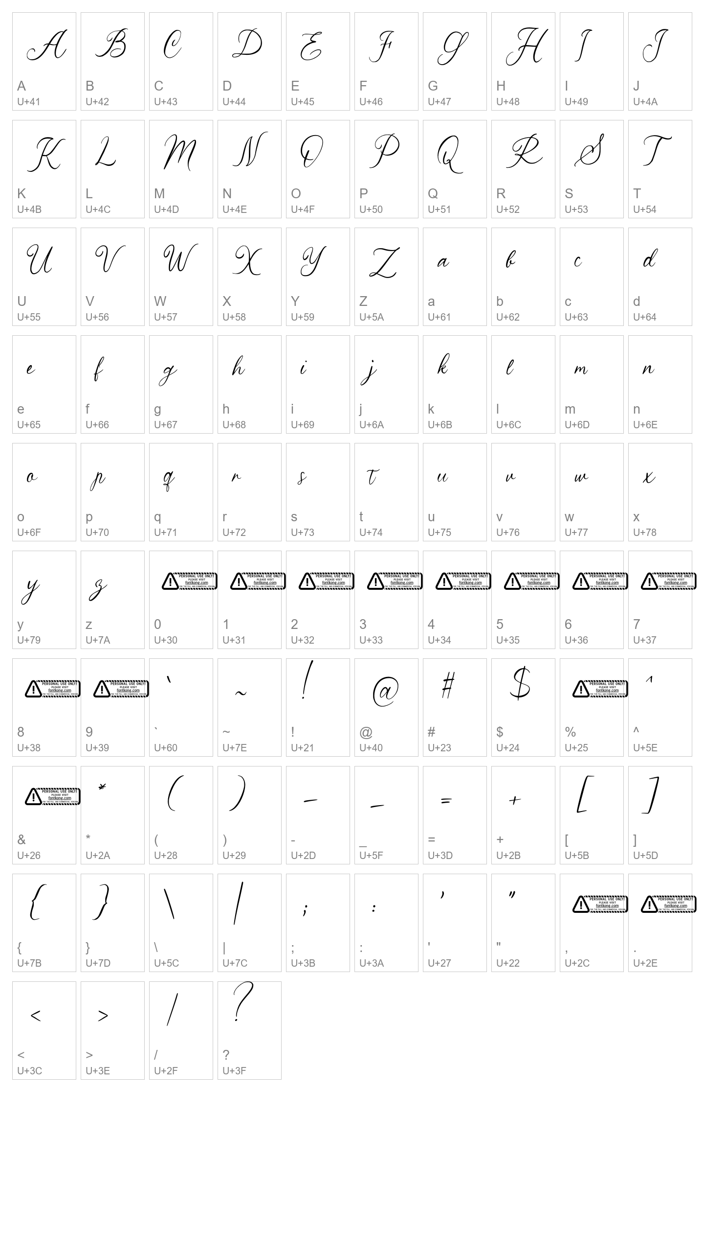 Character Map Image