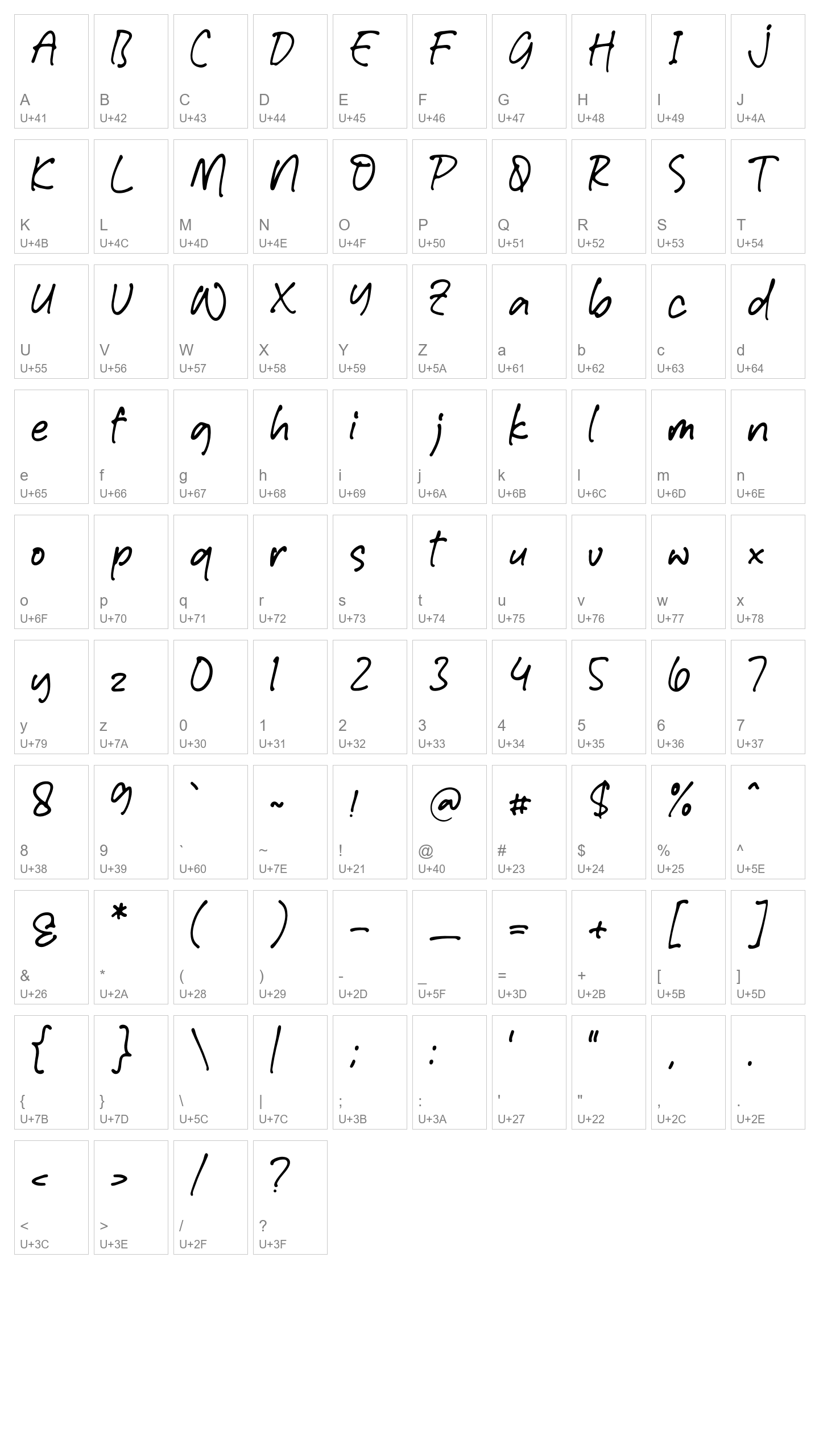 Character Map Image