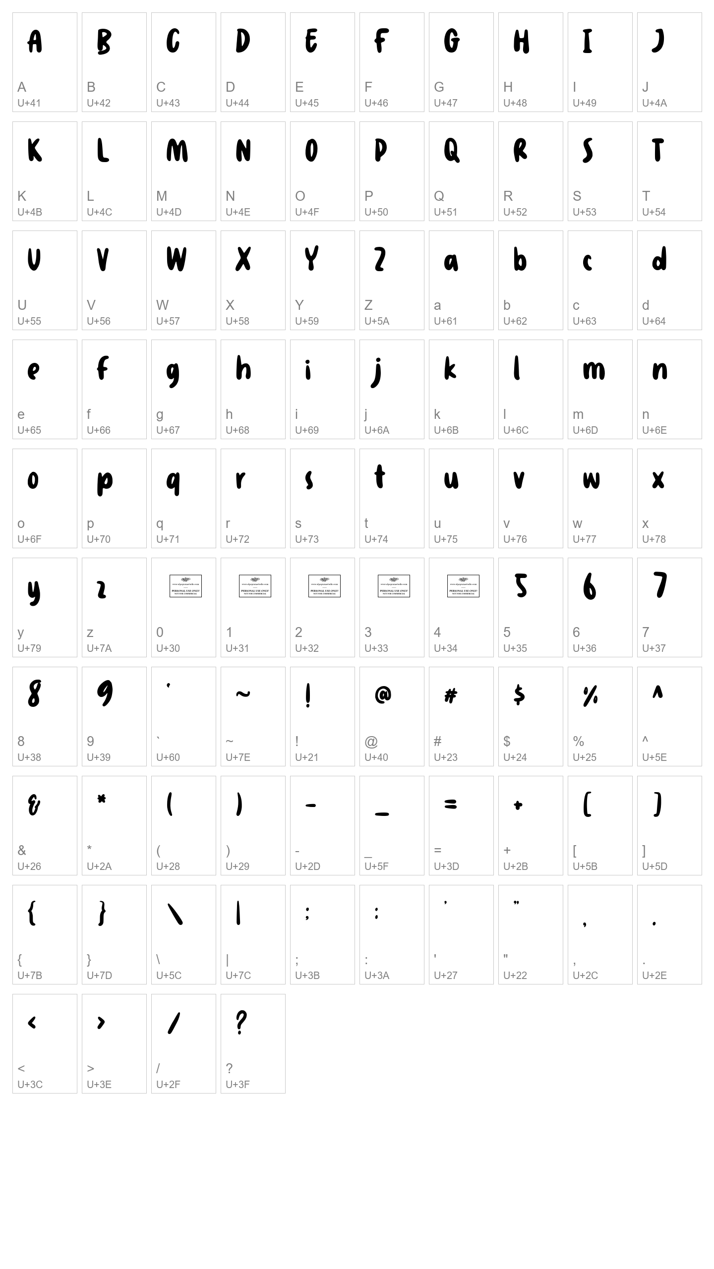 Character Map Image