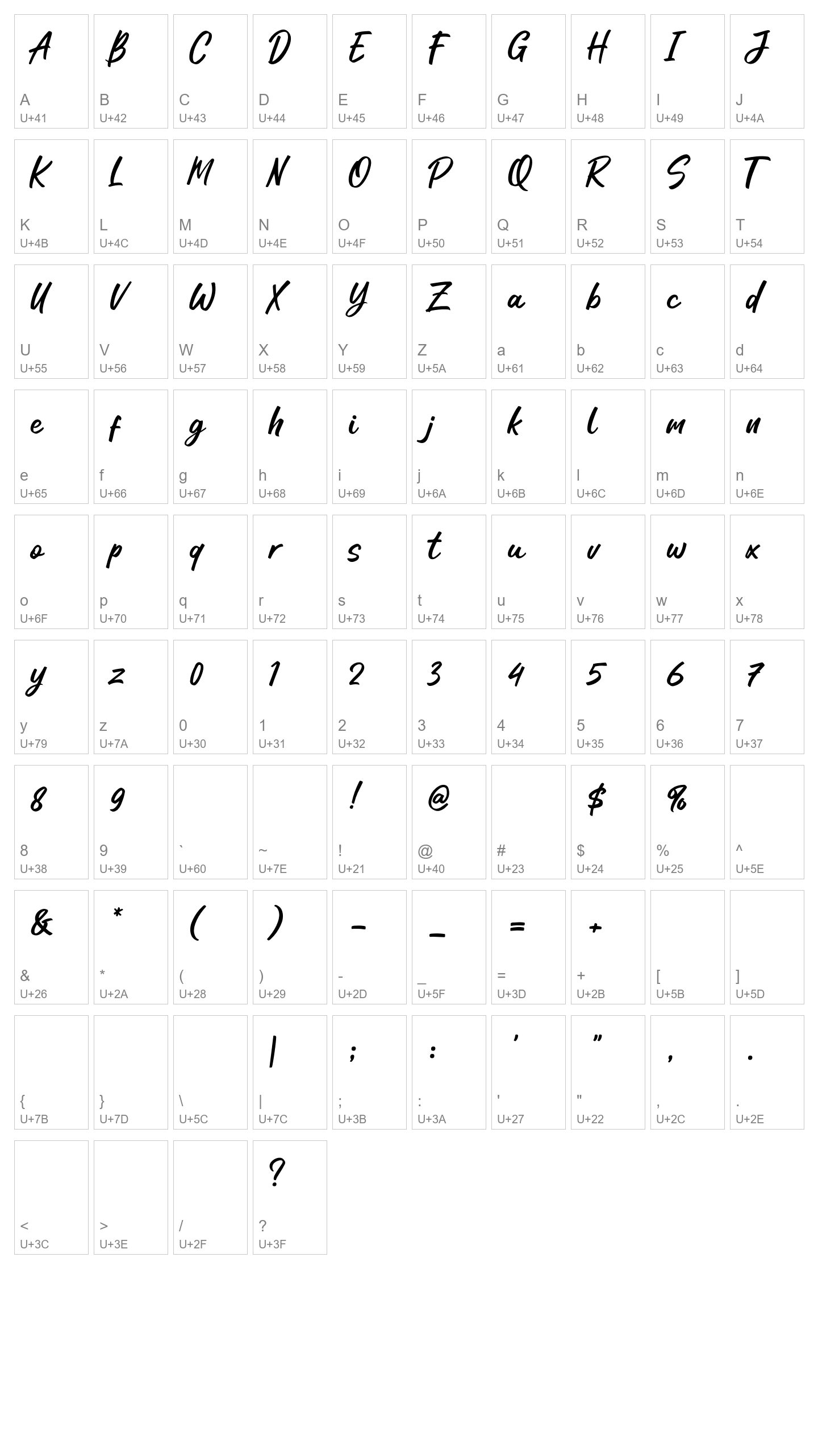 Character Map Image