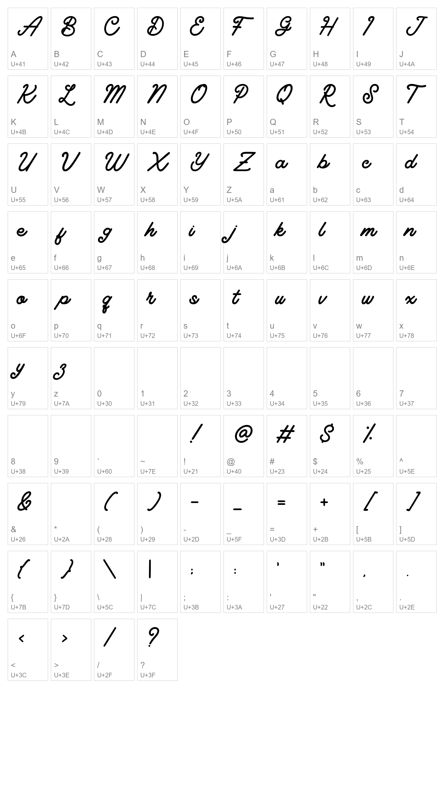 Character Map Image