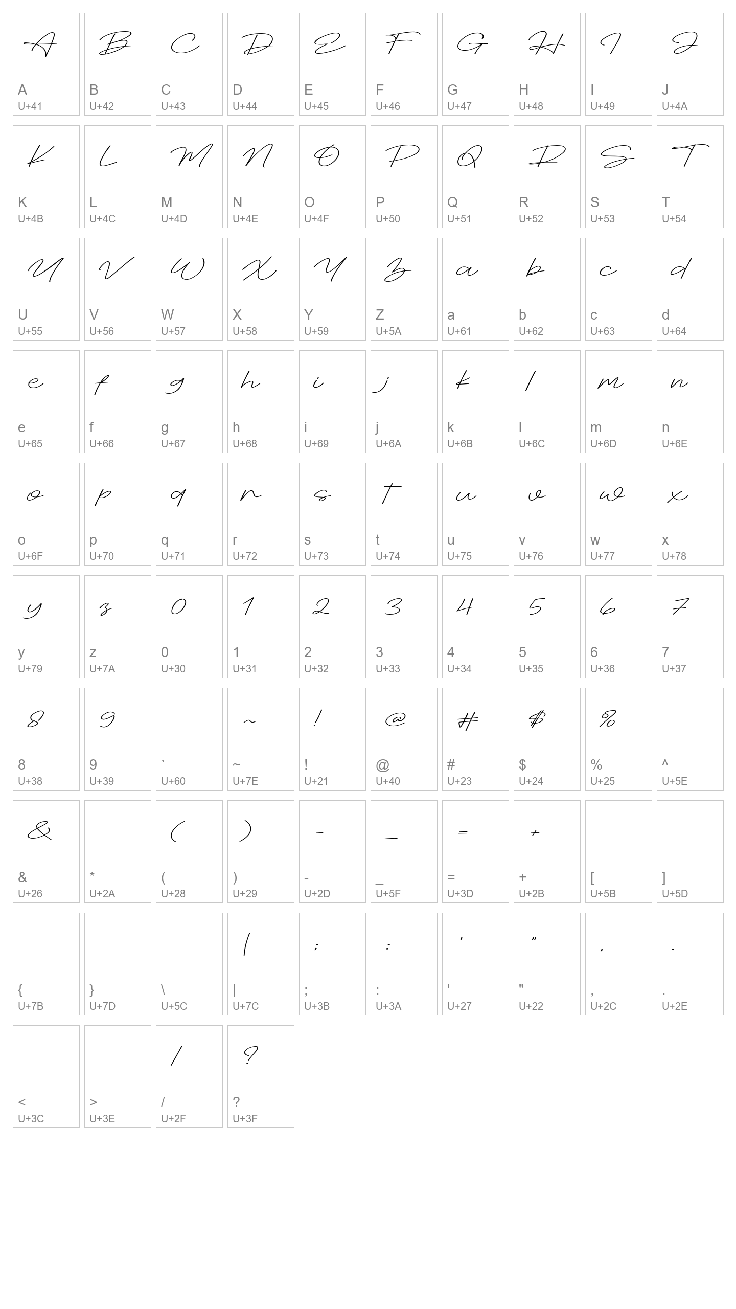 Character Map Image