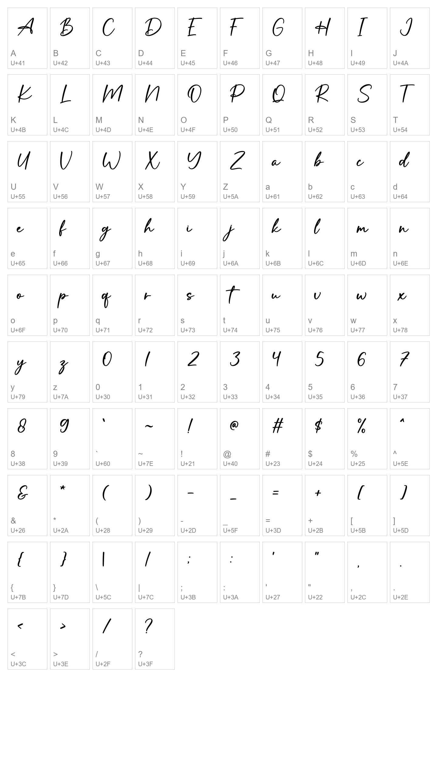Character Map Image