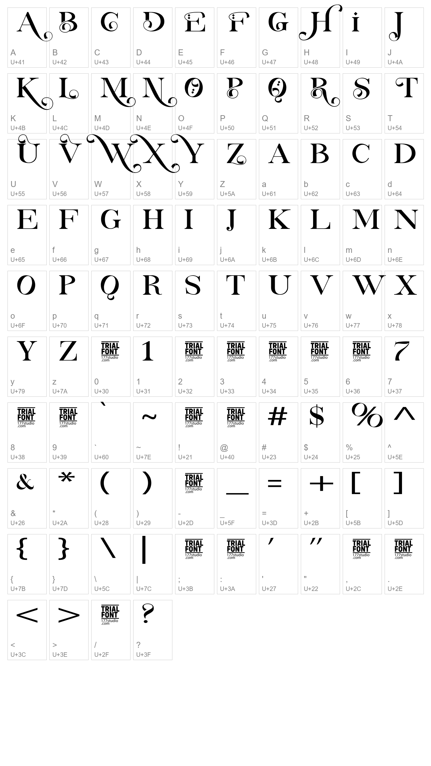 Character Map Image