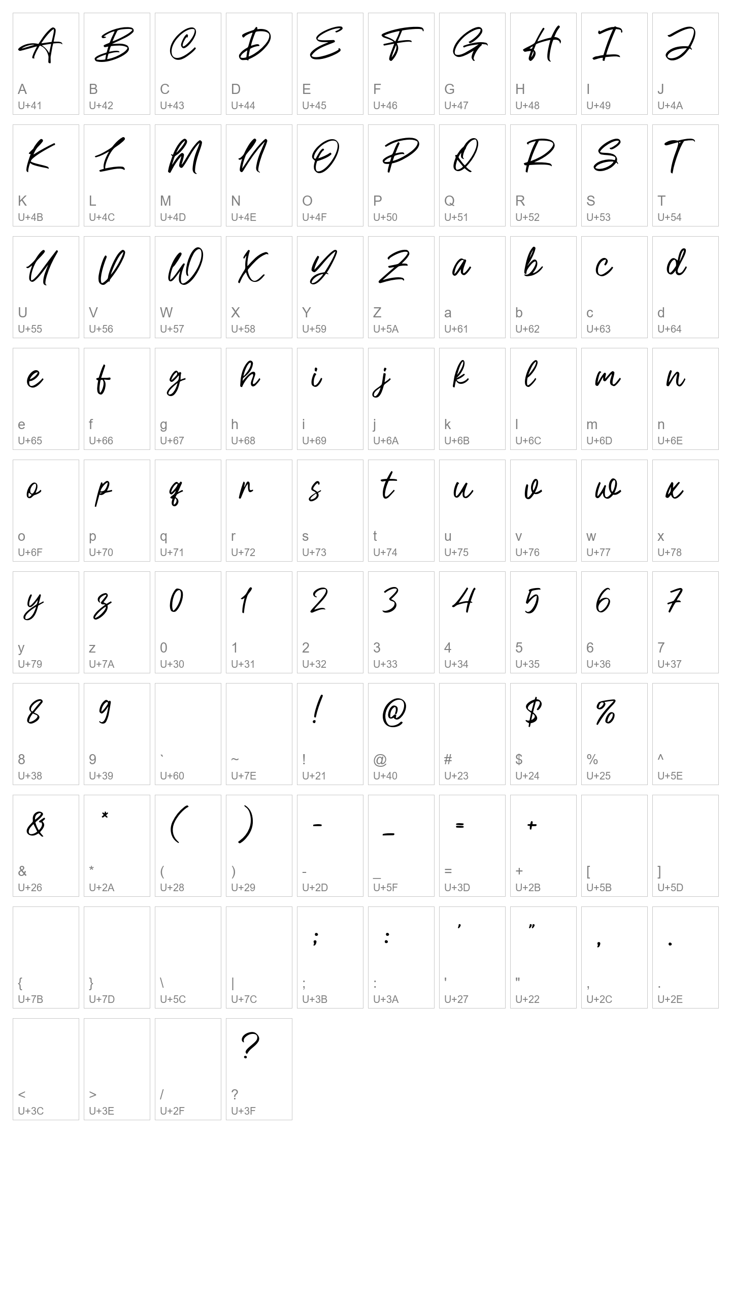 Character Map Image