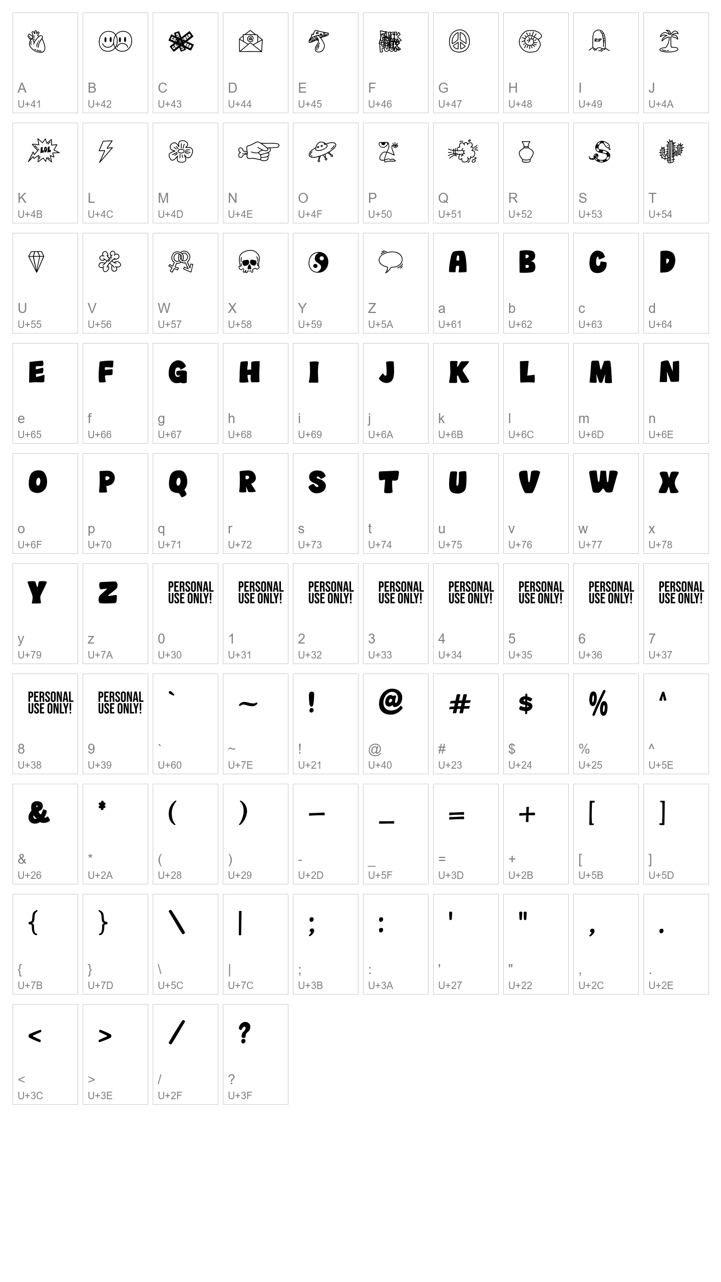 Character Map Image