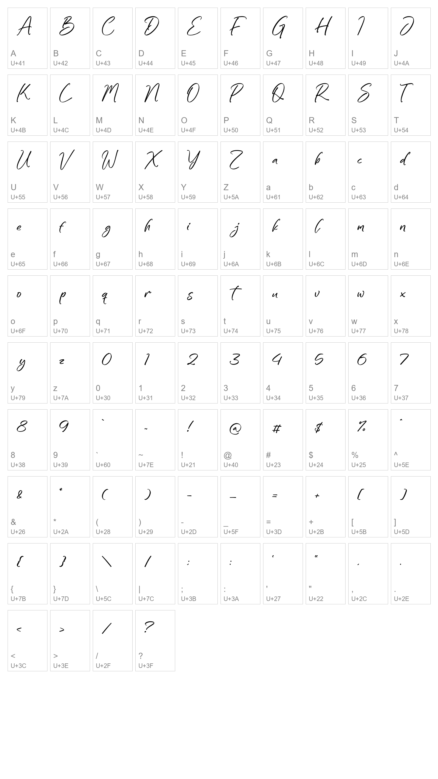 Character Map Image