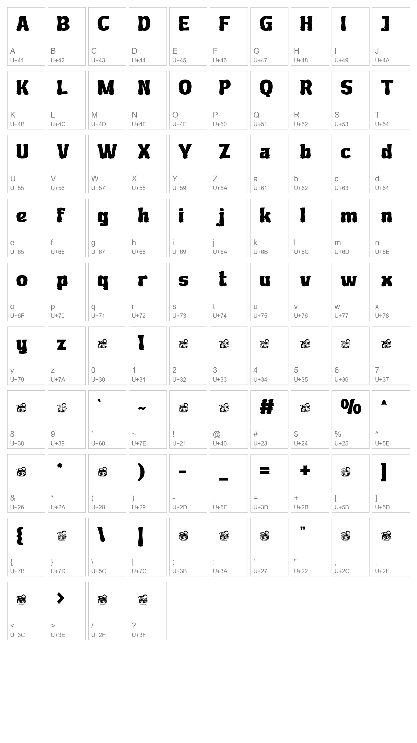 Character Map Image