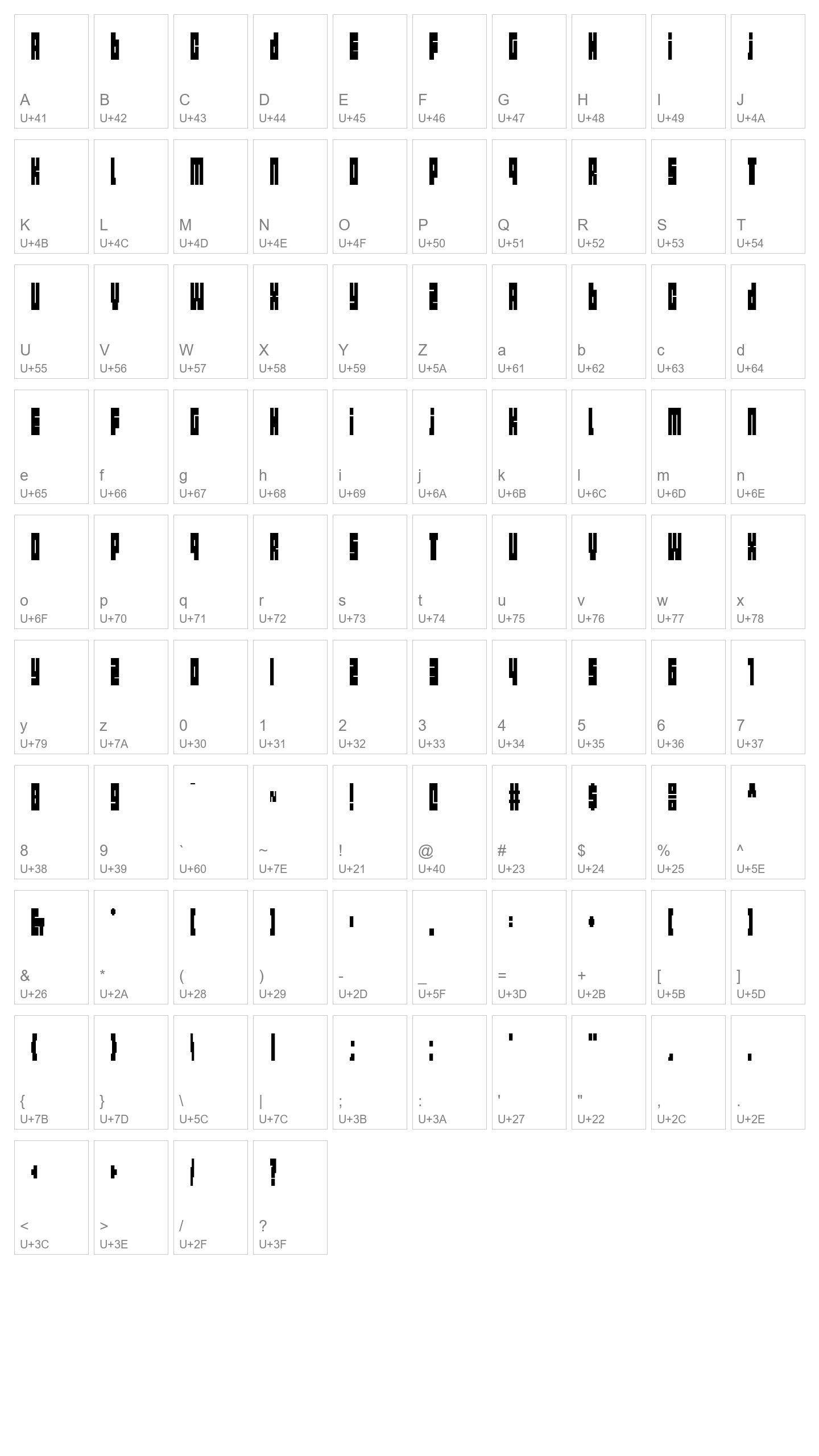 Character Map Image