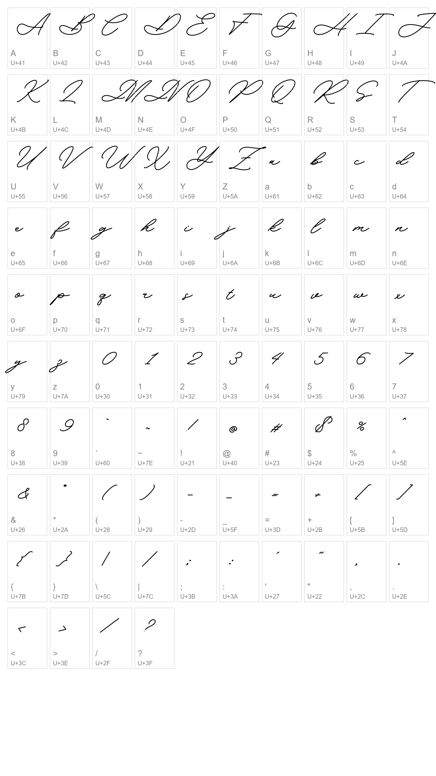 Character Map Image