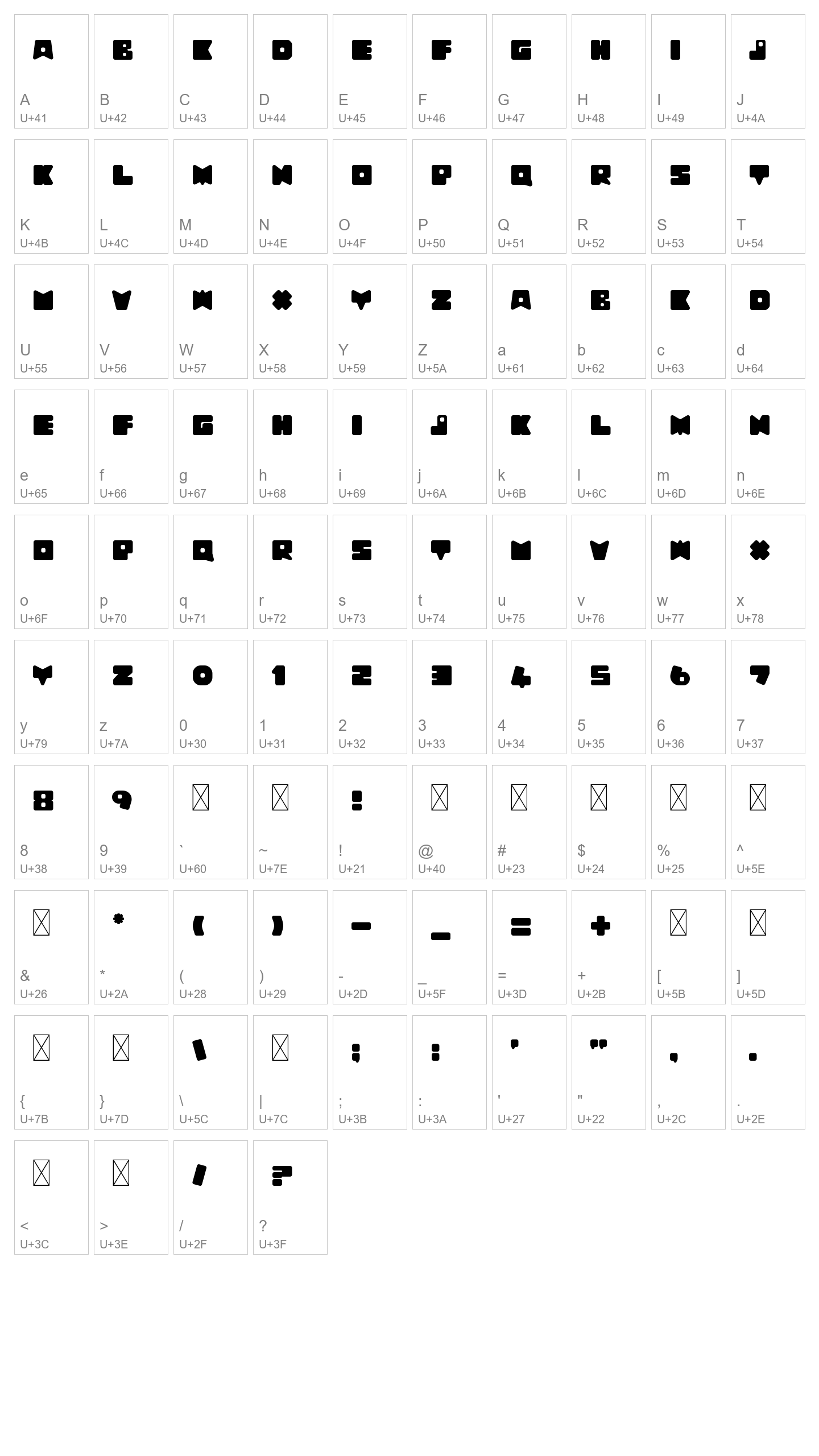 Character Map Image