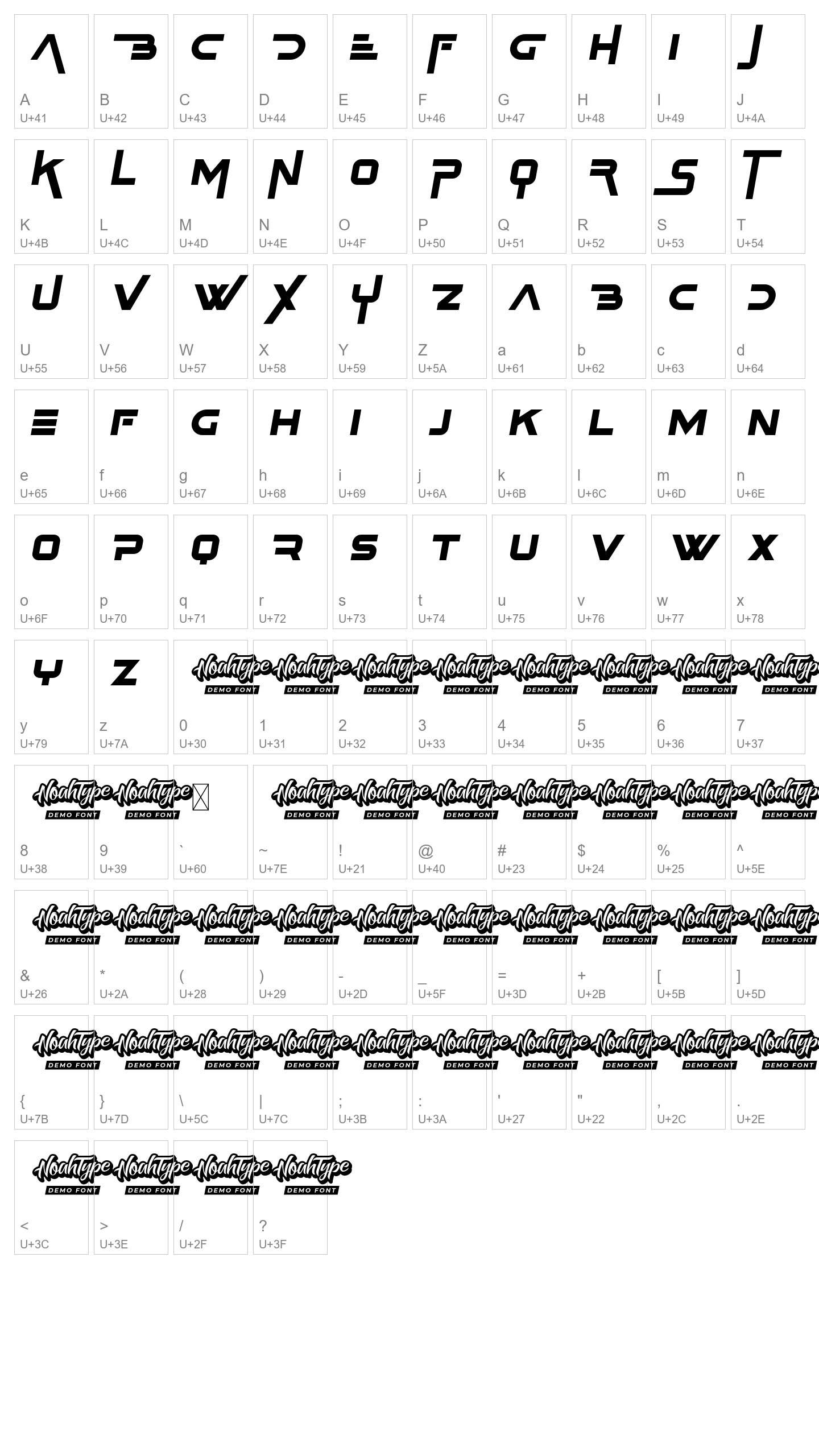 Character Map Image