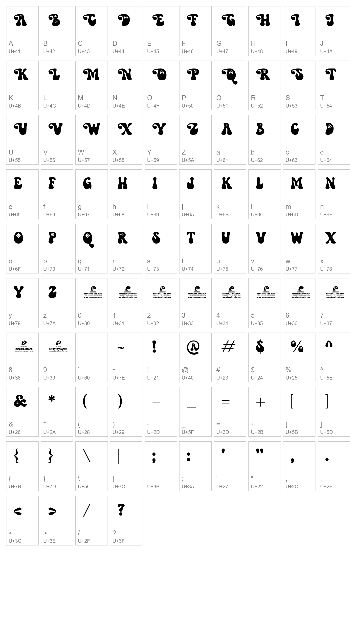 Character Map Image