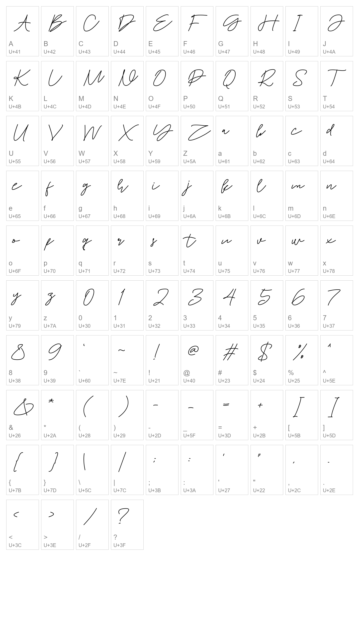 Character Map Image