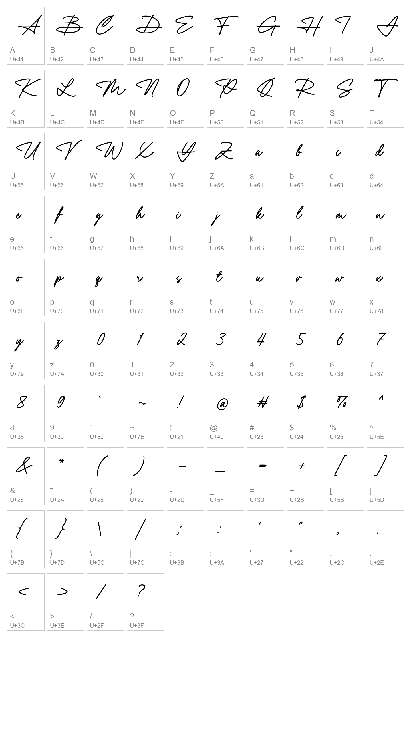 Character Map Image