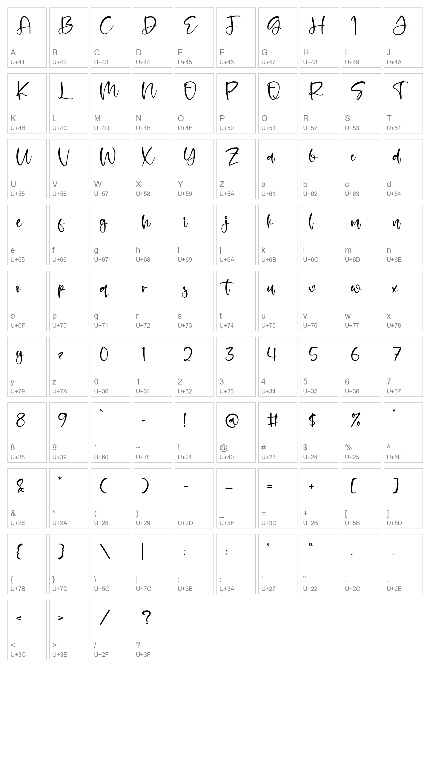 Character Map Image