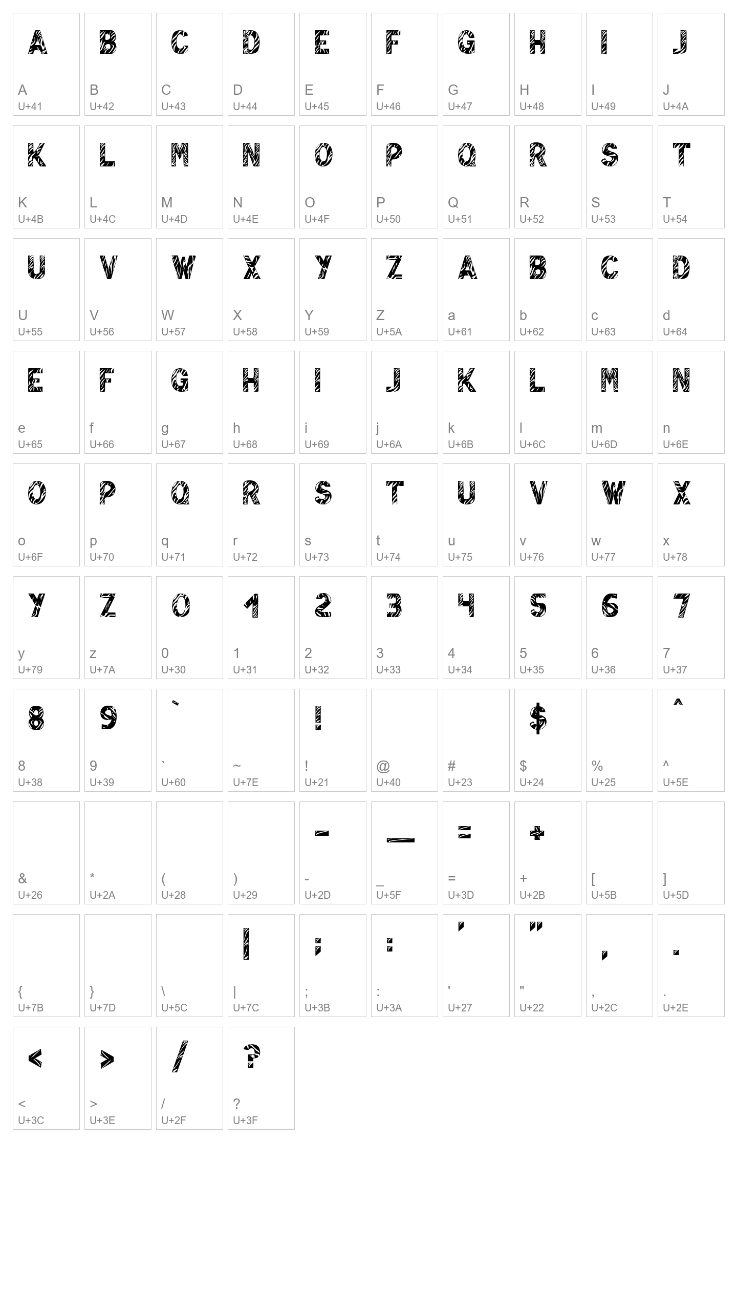 Character Map Image