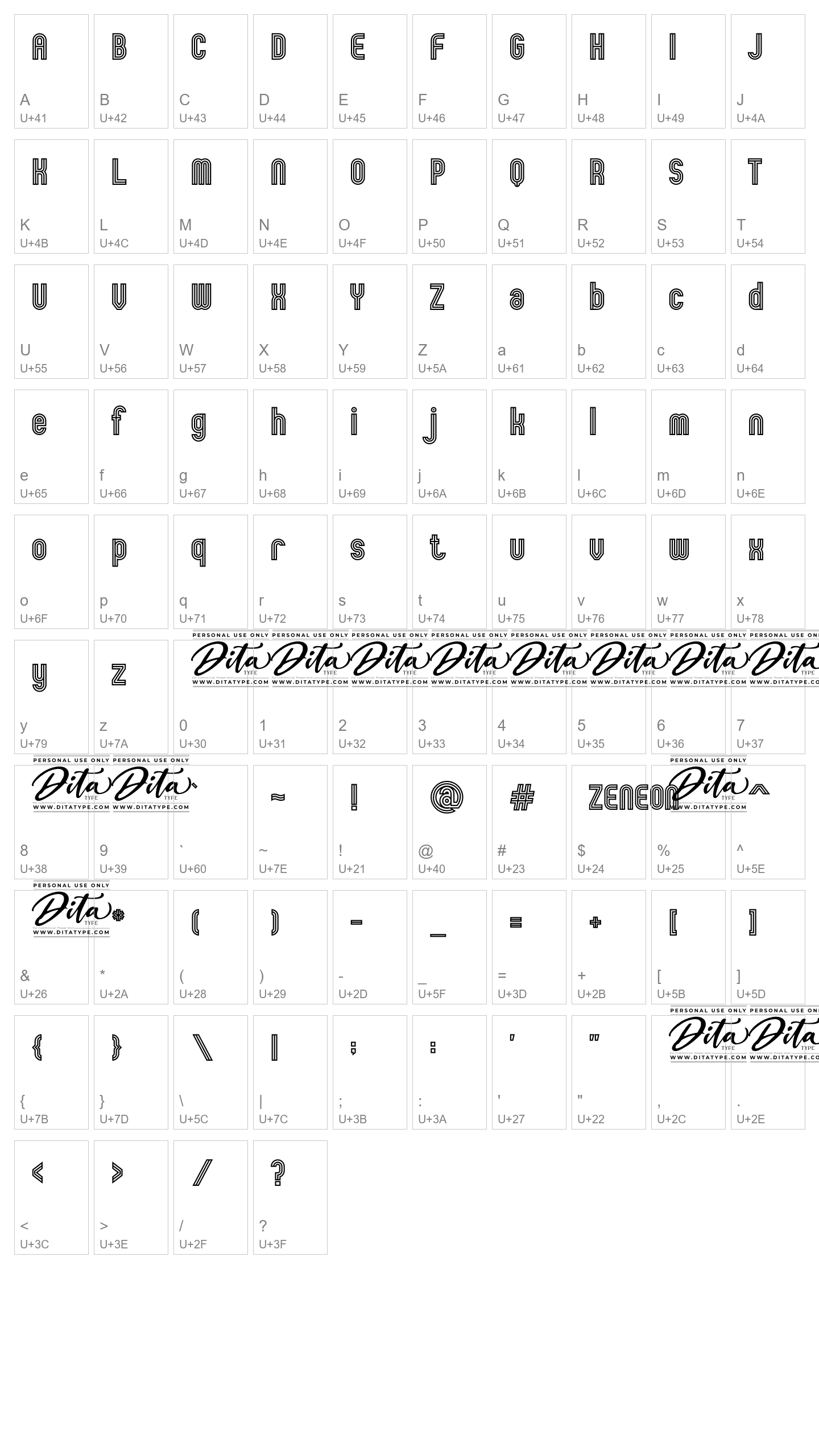 Character Map Image