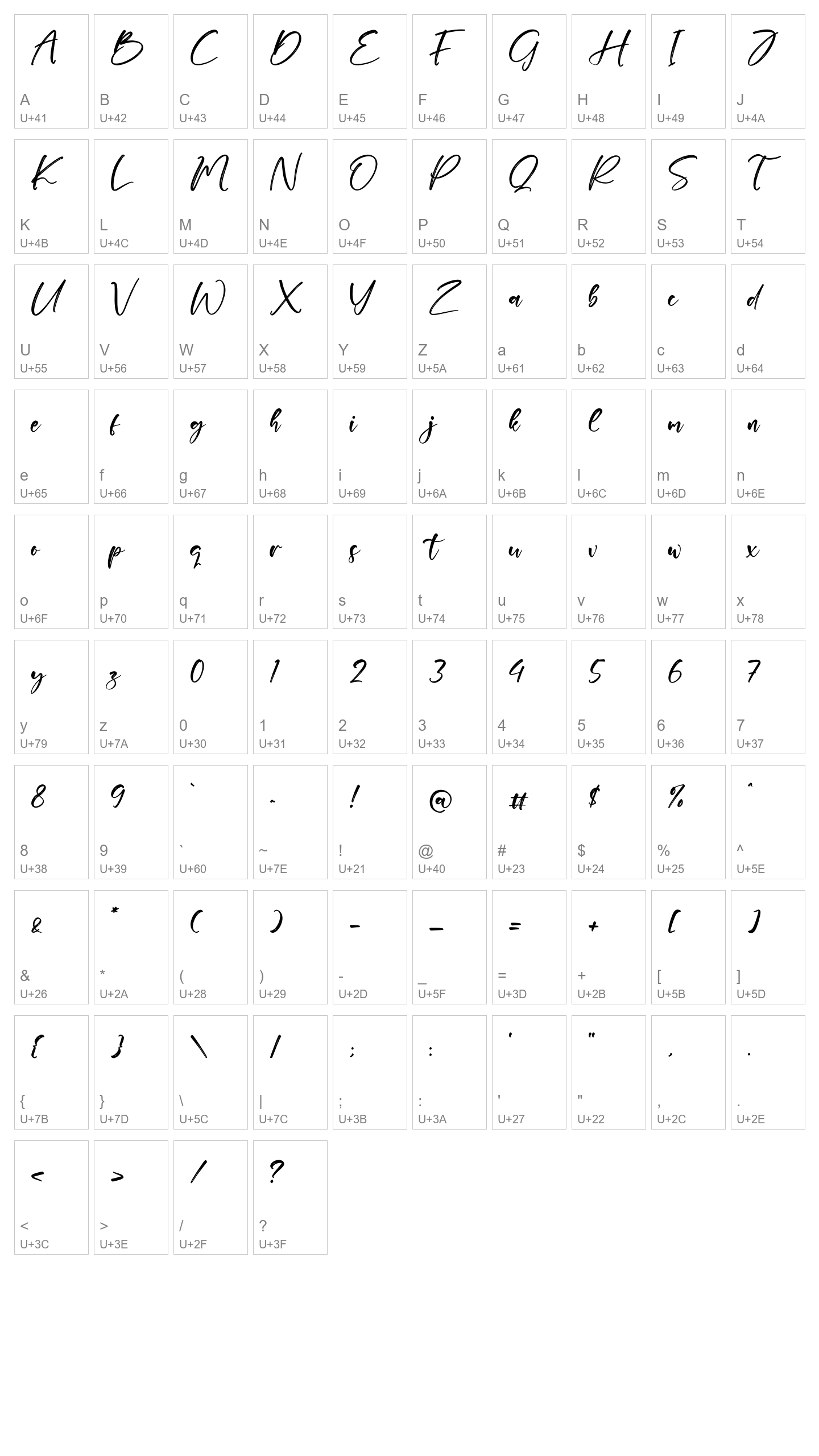 Character Map Image