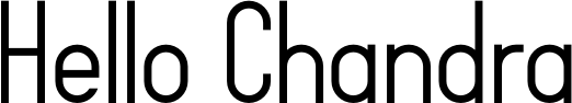 Hello Chandra