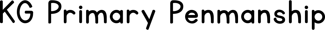 KG Primary Penmanship