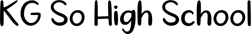 KG So High School