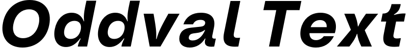 Oddval Text