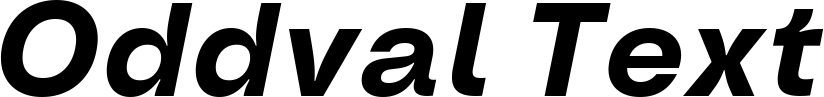Oddval Text