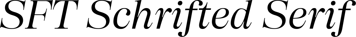 SFT Schrifted Serif