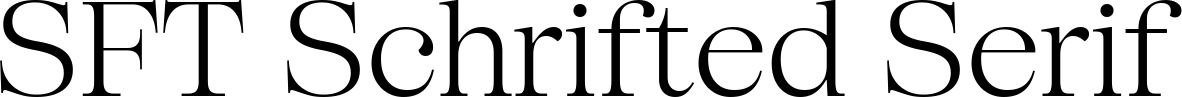 SFT Schrifted Serif