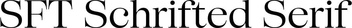 SFT Schrifted Serif