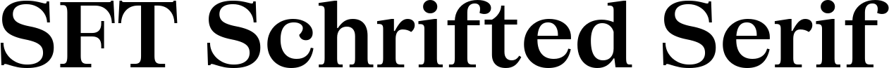 SFT Schrifted Serif