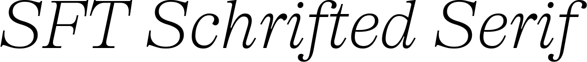 SFT Schrifted Serif