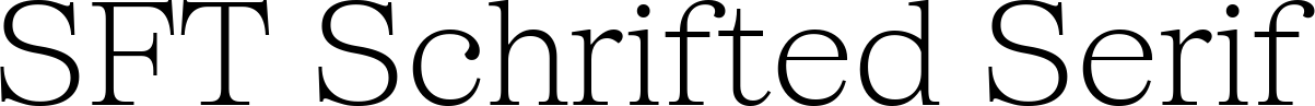 SFT Schrifted Serif