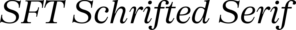 SFT Schrifted Serif