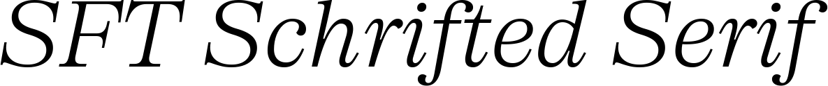SFT Schrifted Serif