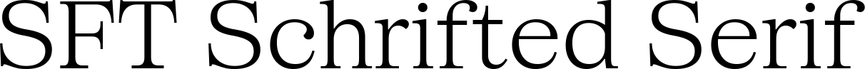 SFT Schrifted Serif