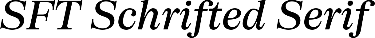 SFT Schrifted Serif