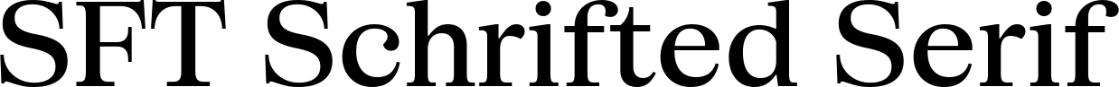 SFT Schrifted Serif