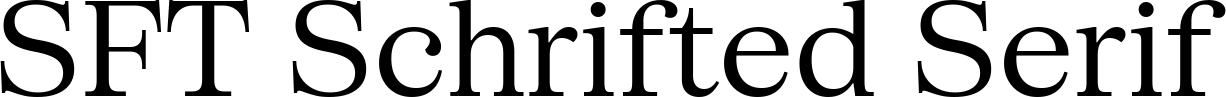 SFT Schrifted Serif