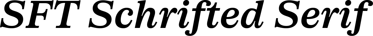 SFT Schrifted Serif