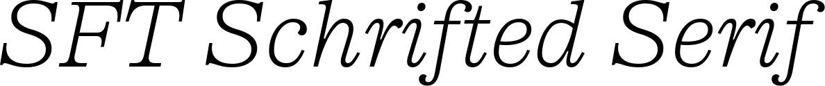 SFT Schrifted Serif