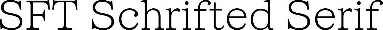 SFT Schrifted Serif